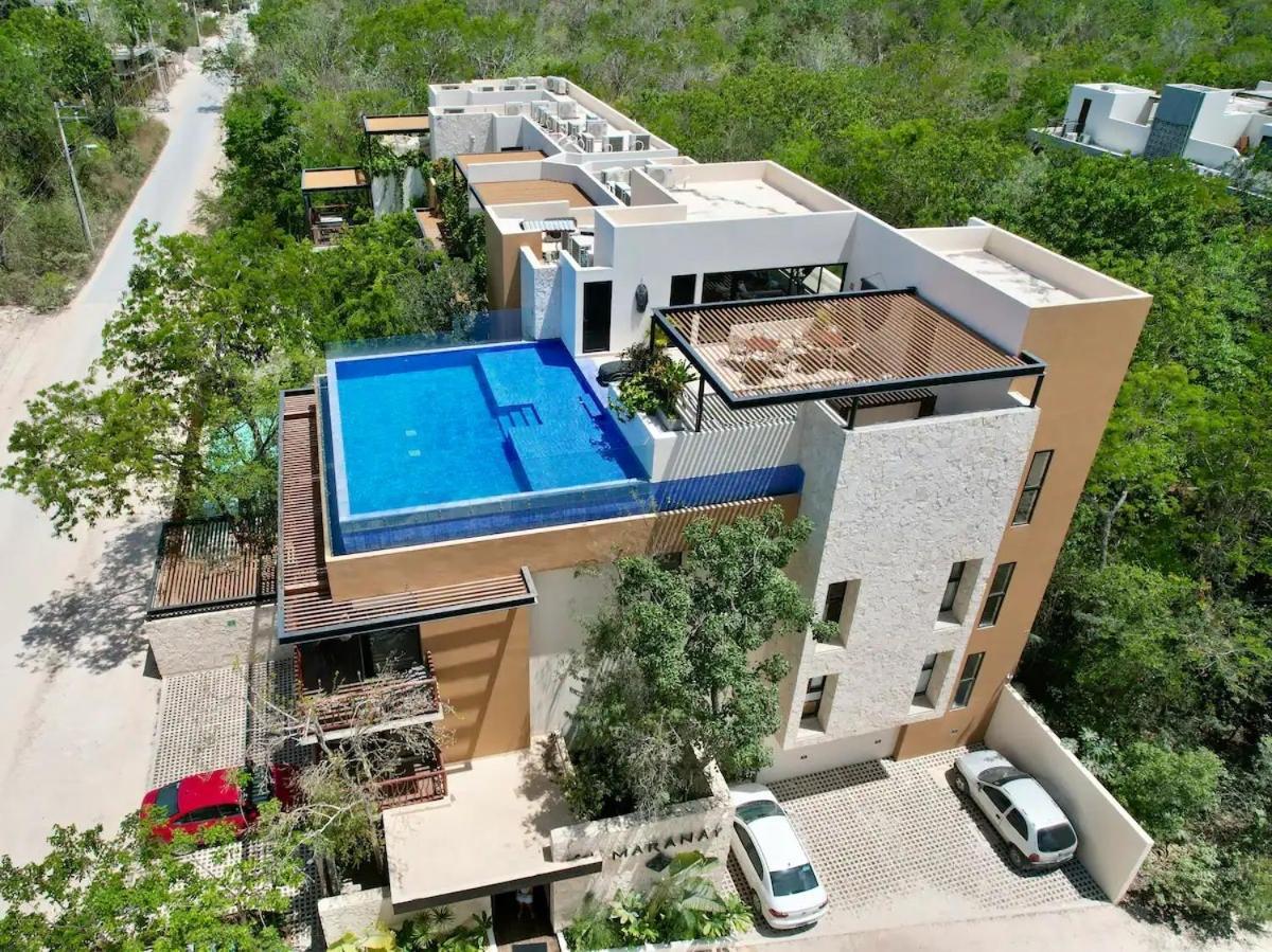 Suit Next To The Common Top Roof Exclusive Building Kingsize Bed 2 Super Pools, Gym, Grill Tulum Extérieur photo